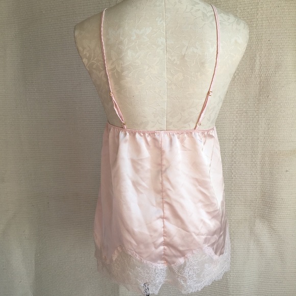 Pink Satin Babydoll Chemise Lace Lingerie NWOT - Picture 3 of 8